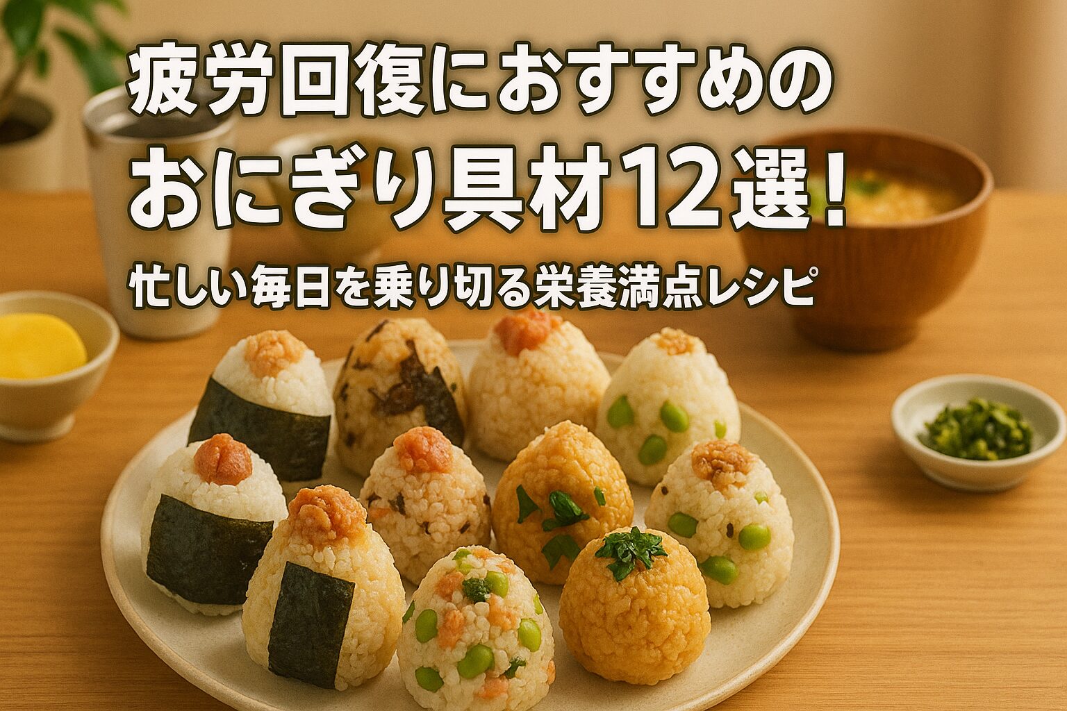 疲労回復におすすめのおにぎり具材１２選！忙しい毎日を乗り切る栄養満点レシピ