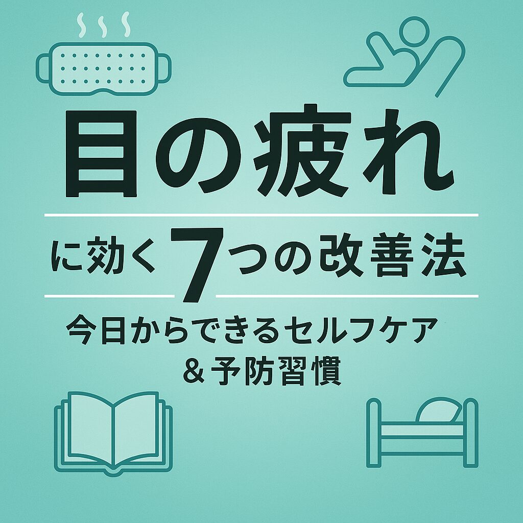 目の疲れに効く7つの改善法｜今日からできるセルフケア＆予防習慣