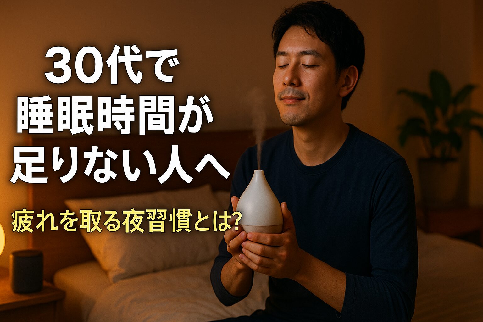 ３０代で睡眠時間が足りない人へ｜疲れを取る毎日の夜習慣とは？