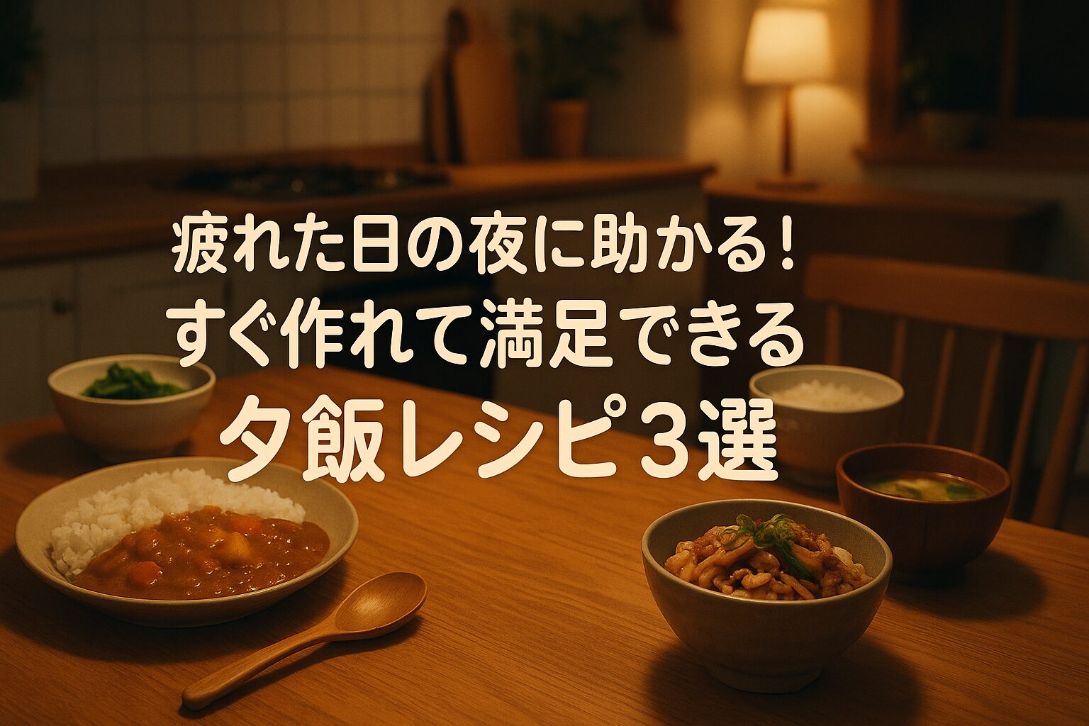 疲れた日の夜に助かる！すぐ作れて満足できる夕飯レシピ3選