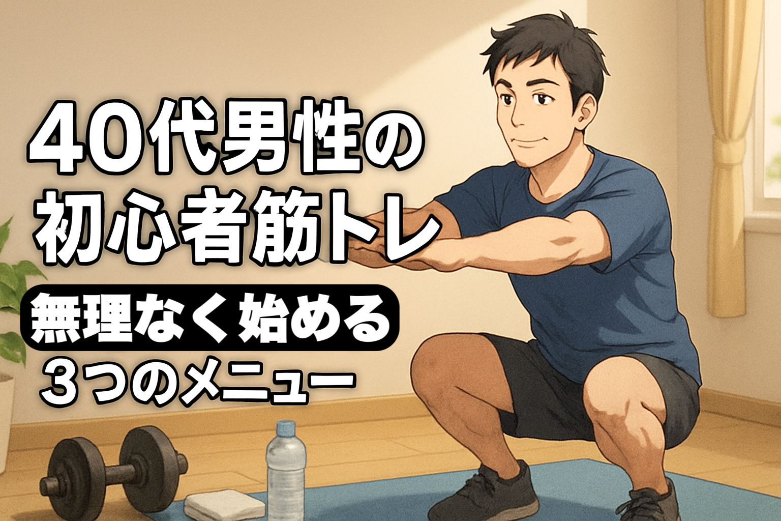 ４０代男性向け初心者筋トレ｜無理なく始める３つのメニュー紹介