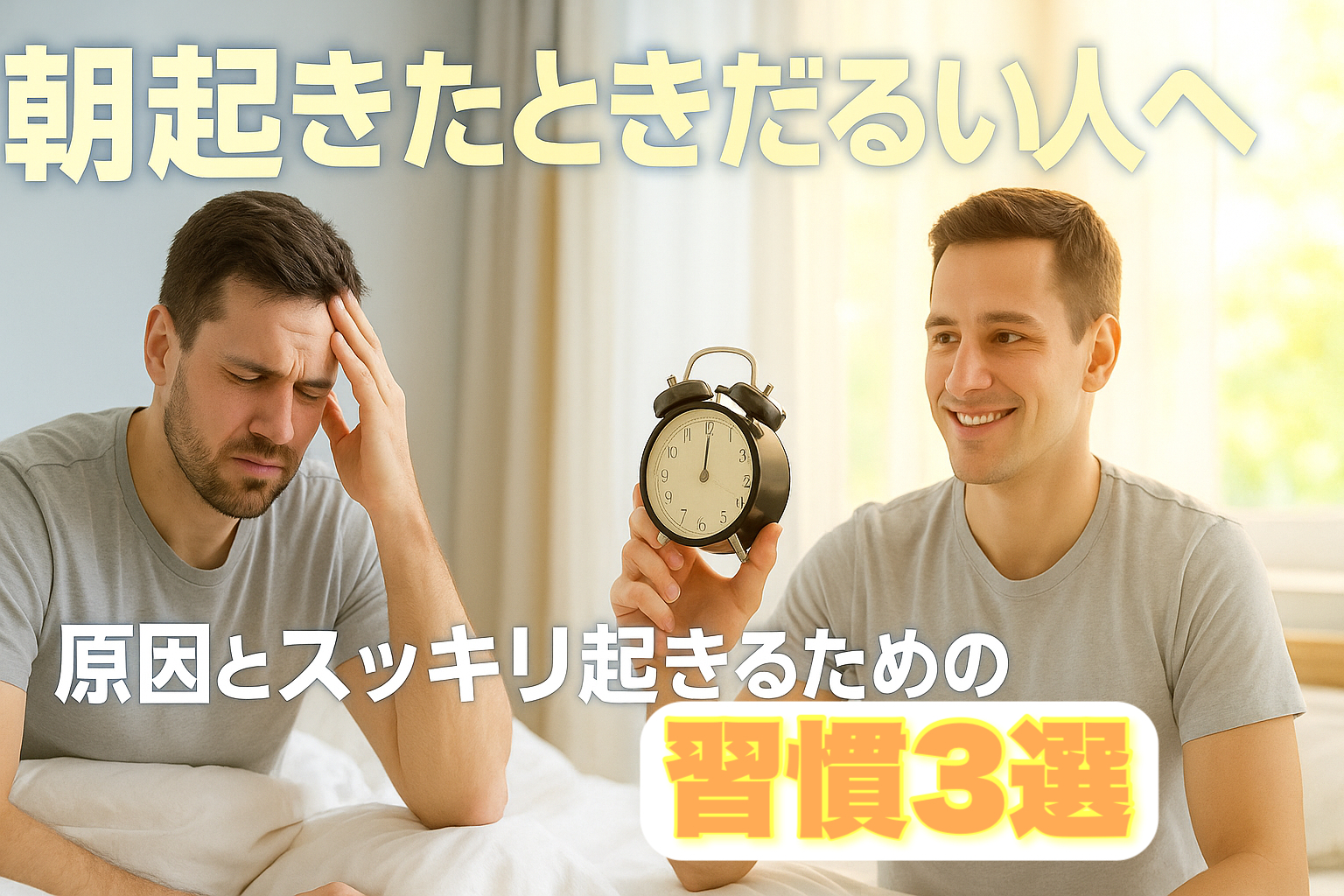 朝起きたときだるい人へ｜原因とスッキリ起きるための習慣３選